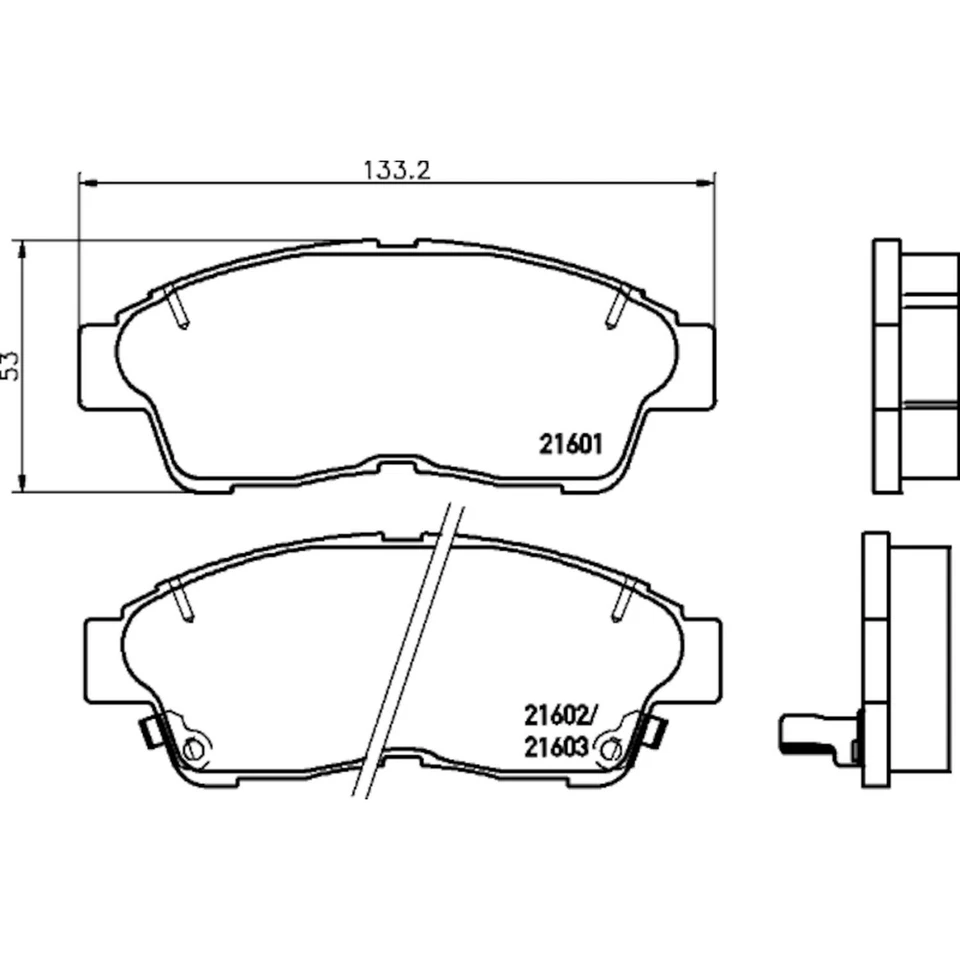 Hella Pagid 355033791 Disc Brake Pad Set For Select 91-03 Lexus Toyota Models - Image 1 of 4
