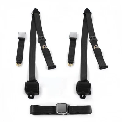 Ford Falcon 1966 - 1970 Airplane 3pt BK Retractable Bench Seat Belt Kit - 3 Belt - Image 1 of 4