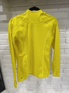 Athleta Pullover Yellow Scuba Solid Sweater Size XS Athletic Yoga  - Picture 1 of 7