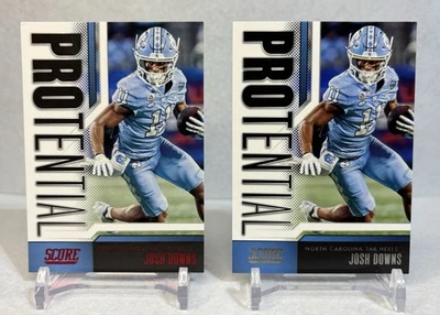 2023 Panini Score #11 Josh Downs PROTENTIAL INSERT RED & Base - Tar Heel/Colts - Image 1 of 4