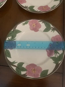 4 Vintage Franziskaner Wüstenrose 7 7/8" SALATTELLER siehe Bodenstempel - Bild 1 von 5