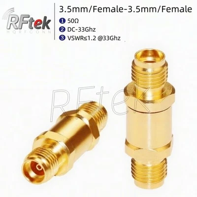 Precision 3.5mm Female To 3.5mm Female DC-33GHz MMwave RF MicroWave Adapter - Image 1 of 3