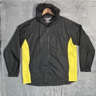 Kenpo Lightweight Windbreaker / Shell Jacket Black & Yellow Large - Image 1 of 4
