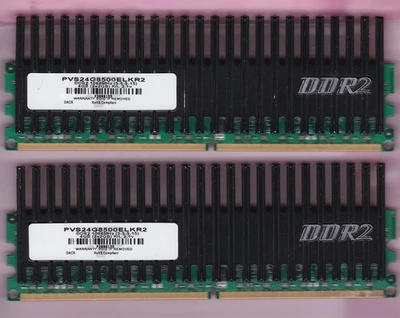 4GB 2x2GB PATRIOT PVS24G8500ELKR2 DDR2-1066 PC2-8500 PD000133 GAMER MEMORY KIT - Image 1 of 2