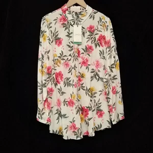Joules Elvina Floral Shirt Blouse - Size UK 16 - BNWT - Picture 1 of 11