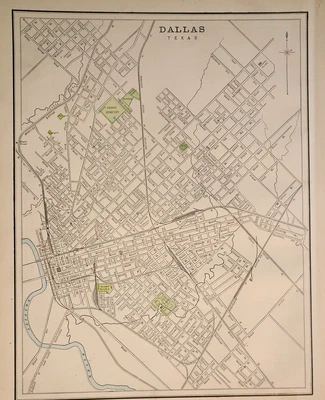 Mapa de la ciudad de Dallas, Texas 1891 ~ (11x14)-#29 Foto 1 de 2