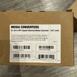 Level One GVT-2000 RJ45 to SFP Gigabit Media Converter - Picture 1 of 2