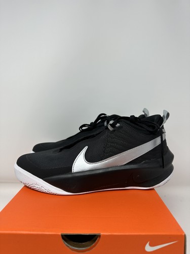 Scarpe Nike Team Hustle D 10 giovani taglia 6 5 anni nero argento metallizzato Volt CW6735 00