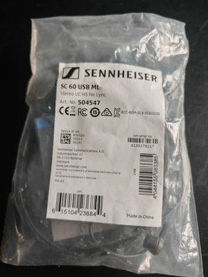 Sennheiser SC 60 USB ML Double Sided Headset FREE UK POSTAGE - Image 1 of 4