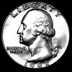 1982 D  Washington Brilliant Uncirculated Quarter ~ Choice Coin from Bank Roll - Picture 1 of 2