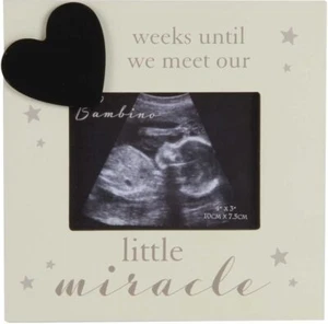 Bambino Little Miracle Baby Scan Photo Frame With Chalkboard - New Baby Gifts - Picture 1 of 1