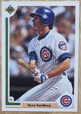 RYNE SANDBERG, 1991 UPPER DECK CARD, AMAZING ! LEGEND !