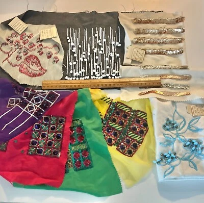 Destash Lote de Muestras De Vendedores De Colección, Bordadas, Muestras Con Cuentas, Almohadas Foto 1 de 4