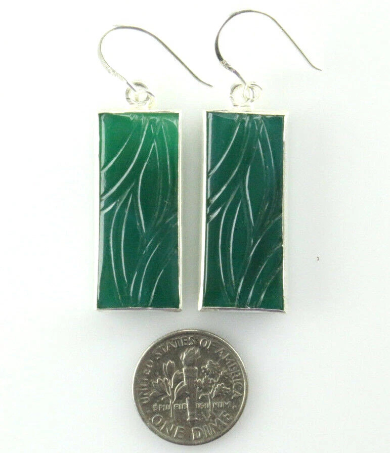 Pendiente de plata de piedras preciosas de forma de lujo con par emparejado t... - Imagen 1 de 4