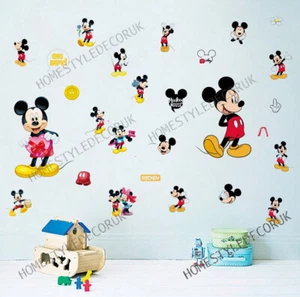 Disney Mickey Mouse Wall Sticker Bedroom Nursery Decor Art Mural Decal - Picture 1 of 12