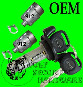 GMC Sierra Pickup GMT800 99-00 Ignition Key Switch Lock Cylinder & Door Lock Set - Foto 1 di 3