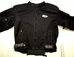 3rd Street Apparel Giacca Moto Maglia Con Pastiglie Uomo 40 Nero Pesante - Foto 1 di 18