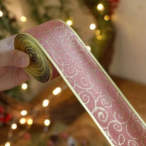 Cuttable Gifts Wrapping Ribbon 2M Bow Snowflake Ribbon New Year - Picture 1 of 14