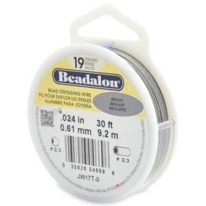 Beadalon 19 Strands Bead Stringing Wire Stainless Steel * Many Colors & Sizes - Picture 1 of 10