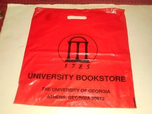 Vintage Athens GA UNIVERSITY OF GEORGIA Campus Bookstore Shopping Bag LARGE 1980 - Picture 1 of 11