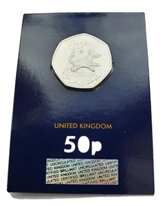 2021 Royal Mint Tigger (Winnie Pooh) moneta da 50 pence FDC carta assegno cambio - Foto 1 di 5