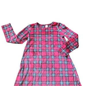 Childrens Place Girls Red Plaid Holiday Christmas Nightgown Size XXL 16 - Picture 1 of 6