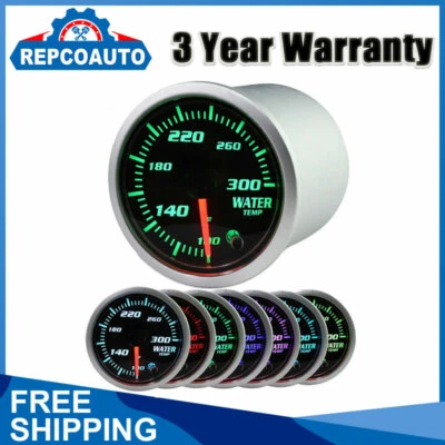 Universal LED Water Temperature Gauge Meter Fahrenheit Car Gauge 2"52mm Dia - Image 1 of 4