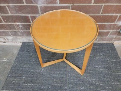 Mid Century Modern Bernhardt Design Curio Occasional Side Table With Glass Top - Image 1 of 4