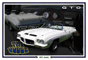 1971 Pontiac GTO Judge Convertible Poster Print - Picture 1 of 1