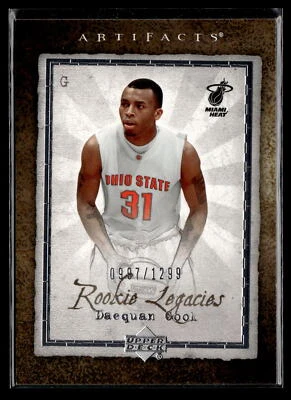 Upper Deck Artifacts Daequan Cook #121 Rookie RC 2007, SN1299 Miami Heat Foto 1 de 2