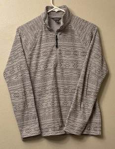 Women's Eddie Bauer Printed 1/4 Zip Long Sleeve Fleece Top Size Small - Picture 1 of 6