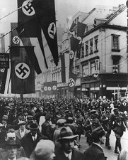 Soldiers 1st Battalion East Lancashire Regiment on parade Brebach - 1930s Photo