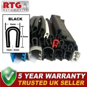 Universal Black Edge Edging Protector Strip Seal 5 Metre Glass Metal Wood #29 - Picture 1 of 2