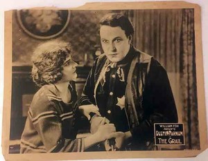 THE GRAIL! '23 DUSTIN FARNUM, PEG SHAW SILENT ORIGINAL U.S. FILM LOBBY CARD!