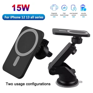 Magnetic Wireless Car Charger Mount Holder For iPhone Magsafe 14 13 15 Pro Max - Picture 1 of 13
