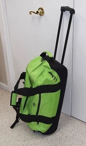 24" Lime Green LL BEAN Adventure Rolling DUFFLE BAG/ Carry On (Full Top Zip) - Picture 1 of 11