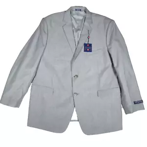 Saddlebred Sakko Blazer Herren 48R grau Baumwolle kariert gefüttert 2 Knopf Sport Mantel - Bild 1 von 18