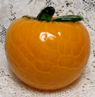Vtg Murano Style Hand Blown Glass Orange Citrus /Persimmon ? Fruit Art  Figurine