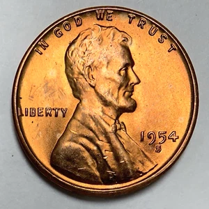 1954-S 1C Lincoln Cent - Picture 1 of 2