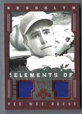 2016 Diamond Kings Pee Wee Reese #ERPR Elements of Royalty Dual Jersey Relic /99