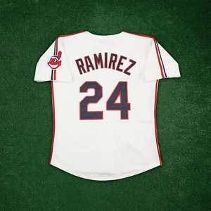 Camiseta deportiva blanca de Manny Ramírez 1993 de los Cleveland Indians Home para hombre - Imagen 1 de 7