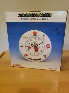 ULTRA SELTENE NEUE Super Mario World musikalische Keramik Wanduhr 1993 - Bild 1 von 12
