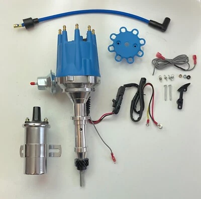 NEW INTERNATIONAL HARVESTER BLUE HEI Distributor 266 304 345 392 + CHROME COIL - Image 1 of 4