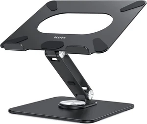 BESIGN LSX7 Laptop Stand with 360° Rotating Base, Ergonomic Adjustable (Black) - Picture 1 of 9