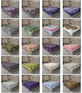 Ambesonne Ikat Flat Sheet Top Sheet Decorative Bedding 6 Sizes