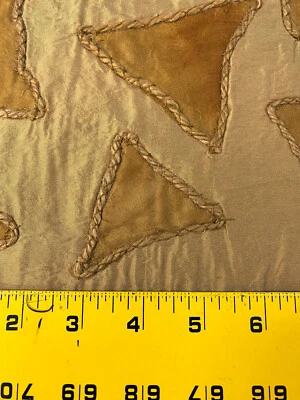 8 yds Century Furniture Appliqué Gold Silk with Hemp Cording Embellishments A - Image 1 of 4
