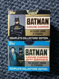 1989 Topps Batman Movie Cards 1st & 2nd Series Factory Sealed Set of 2 NM Rare - Picture 1 of 7