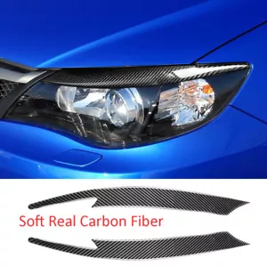 Carbon Fiber Headlight Eyebrow Trim For Subaru Impreza WRX STi X 10th GRB 08-11 - Foto 1 di 9