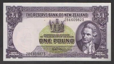 NEW ZEALAND 1960~ 1967 1 Pound, P 159 d , XF - Image 1 of 2