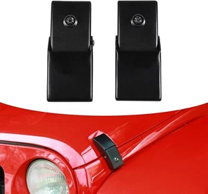 JeCar Steel Hood Latches Compatible with Jeep Wrangler 2007-2023 JK JKU JL JLU G - Picture 1 of 7
